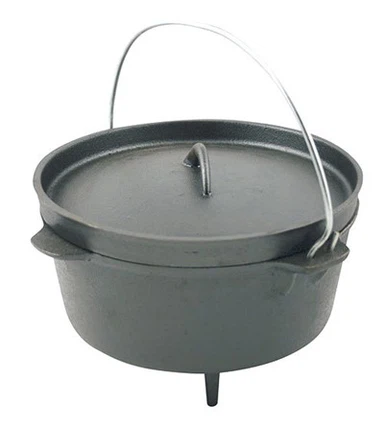 4 পায়ে ঢালাই লোহার পাত্র